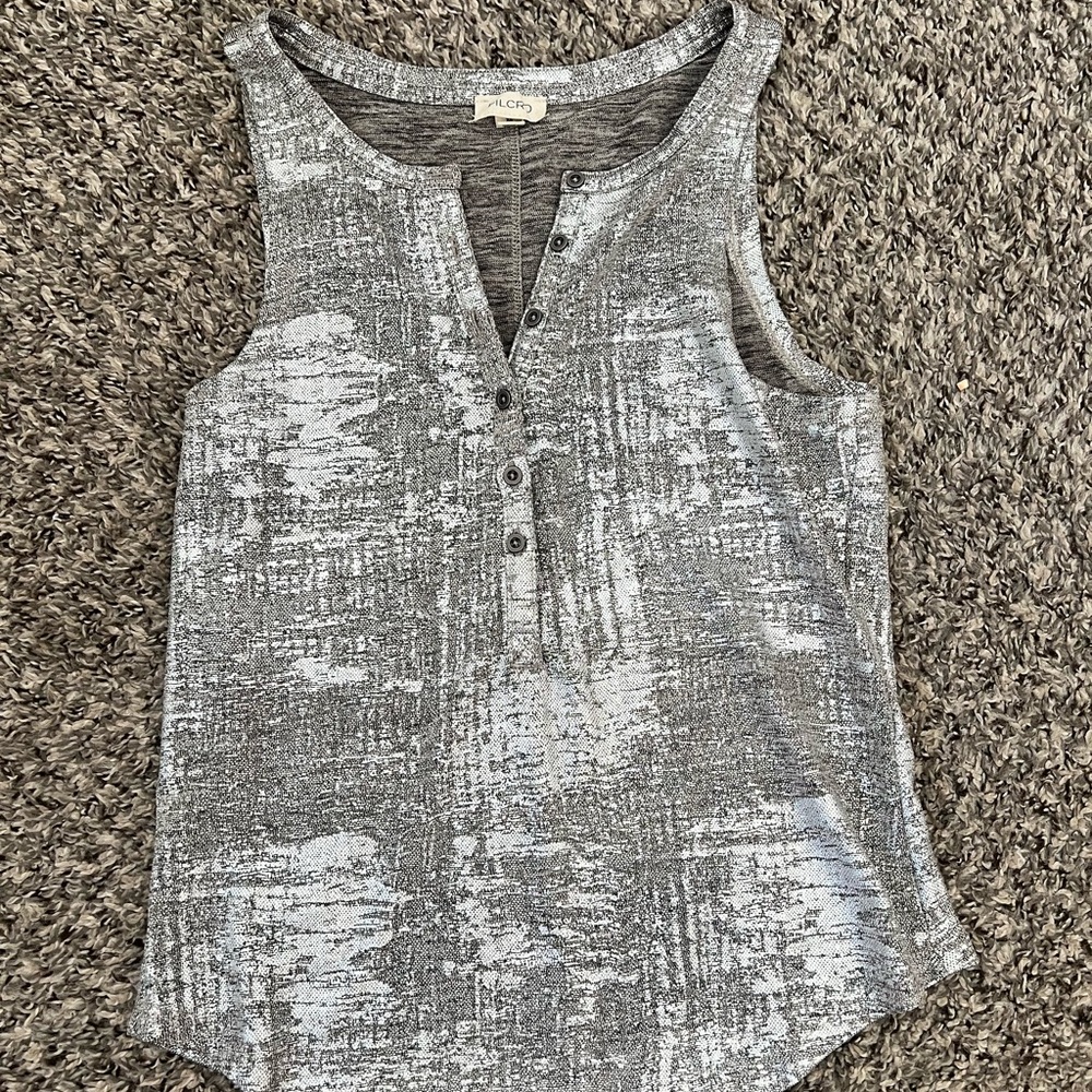 pilcro silver tank top